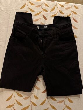 Kut from the Kloth Black Raw-Hem Skinny Jeans